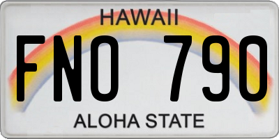 HI license plate FNO790