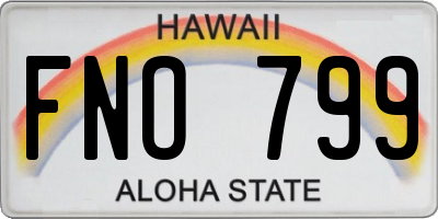HI license plate FNO799