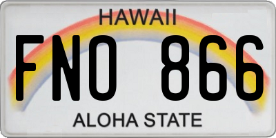 HI license plate FNO866
