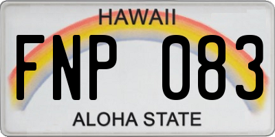 HI license plate FNP083