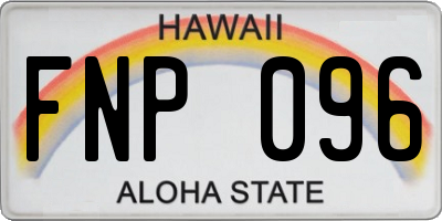 HI license plate FNP096