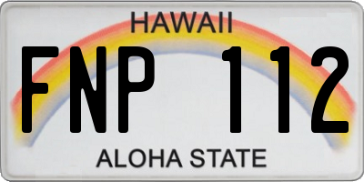 HI license plate FNP112