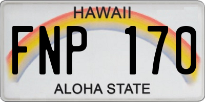 HI license plate FNP170