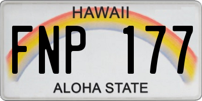 HI license plate FNP177