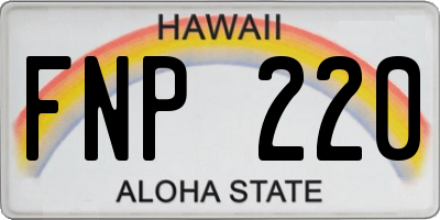 HI license plate FNP220