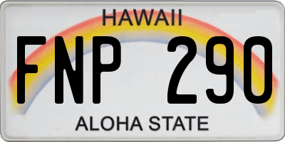 HI license plate FNP290