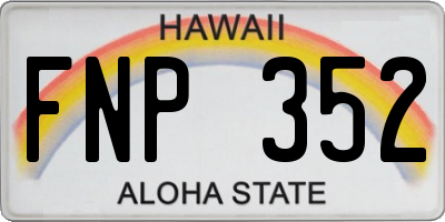 HI license plate FNP352