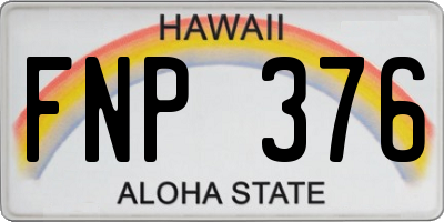 HI license plate FNP376