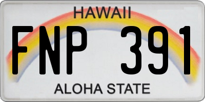 HI license plate FNP391
