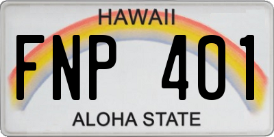 HI license plate FNP401
