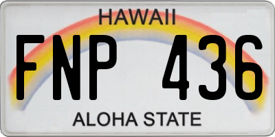 HI license plate FNP436