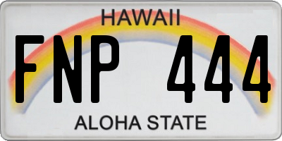 HI license plate FNP444