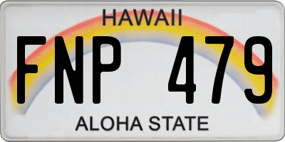 HI license plate FNP479