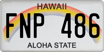 HI license plate FNP486