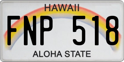 HI license plate FNP518