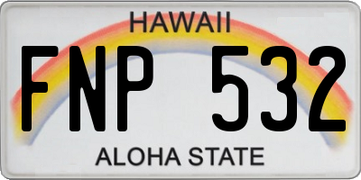 HI license plate FNP532