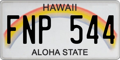 HI license plate FNP544