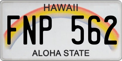 HI license plate FNP562