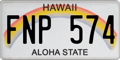 HI license plate FNP574