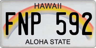HI license plate FNP592