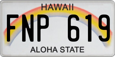 HI license plate FNP619