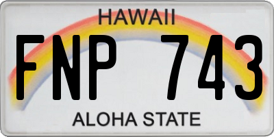 HI license plate FNP743