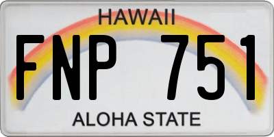 HI license plate FNP751
