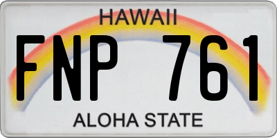 HI license plate FNP761