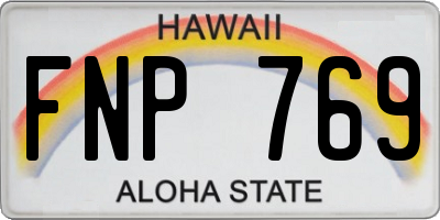 HI license plate FNP769