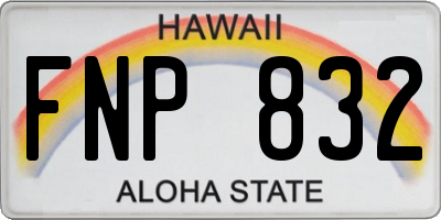 HI license plate FNP832