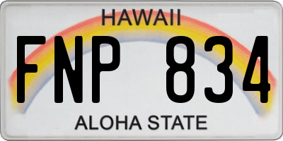 HI license plate FNP834