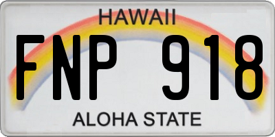 HI license plate FNP918