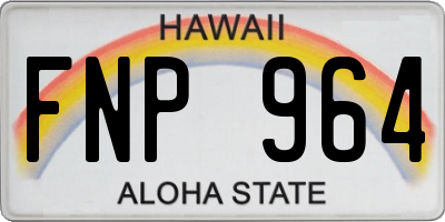 HI license plate FNP964