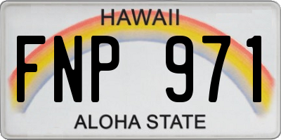 HI license plate FNP971