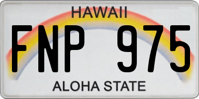 HI license plate FNP975