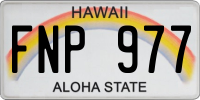 HI license plate FNP977