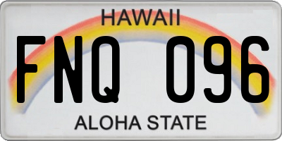 HI license plate FNQ096