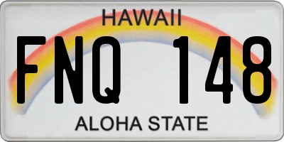 HI license plate FNQ148