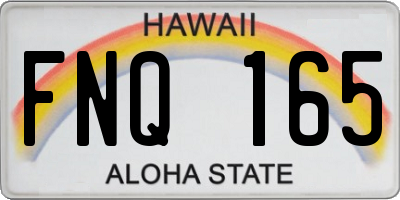 HI license plate FNQ165
