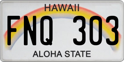 HI license plate FNQ303