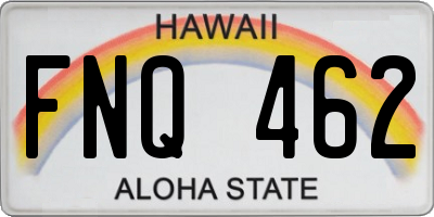 HI license plate FNQ462