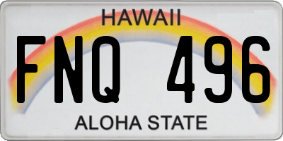 HI license plate FNQ496