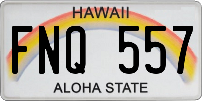 HI license plate FNQ557
