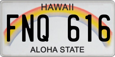 HI license plate FNQ616