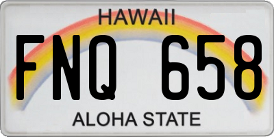 HI license plate FNQ658