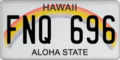 HI license plate FNQ696