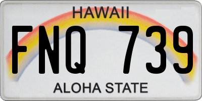 HI license plate FNQ739