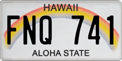 HI license plate FNQ741