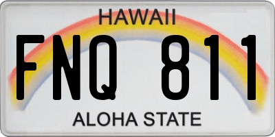 HI license plate FNQ811