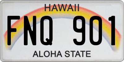 HI license plate FNQ901